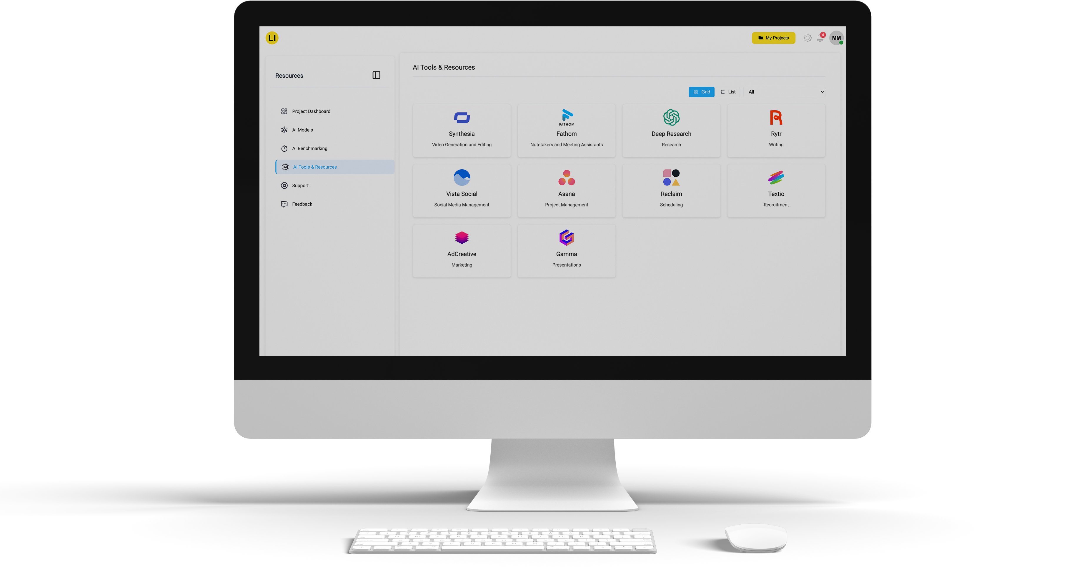 Screenshot of team collaboration features